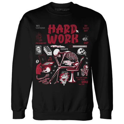 NastyJamz-Retro-Red-Taxi-12s-Sweatshirt-Match-Hard-Work