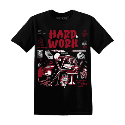 NastyJamz-Retro-Red-Taxi-12s-T-Shirt-Match-Hard-Work