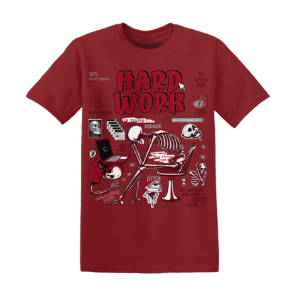 NastyJamz-Retro-Red-Taxi-12s-T-Shirt-Match-Hard-Work