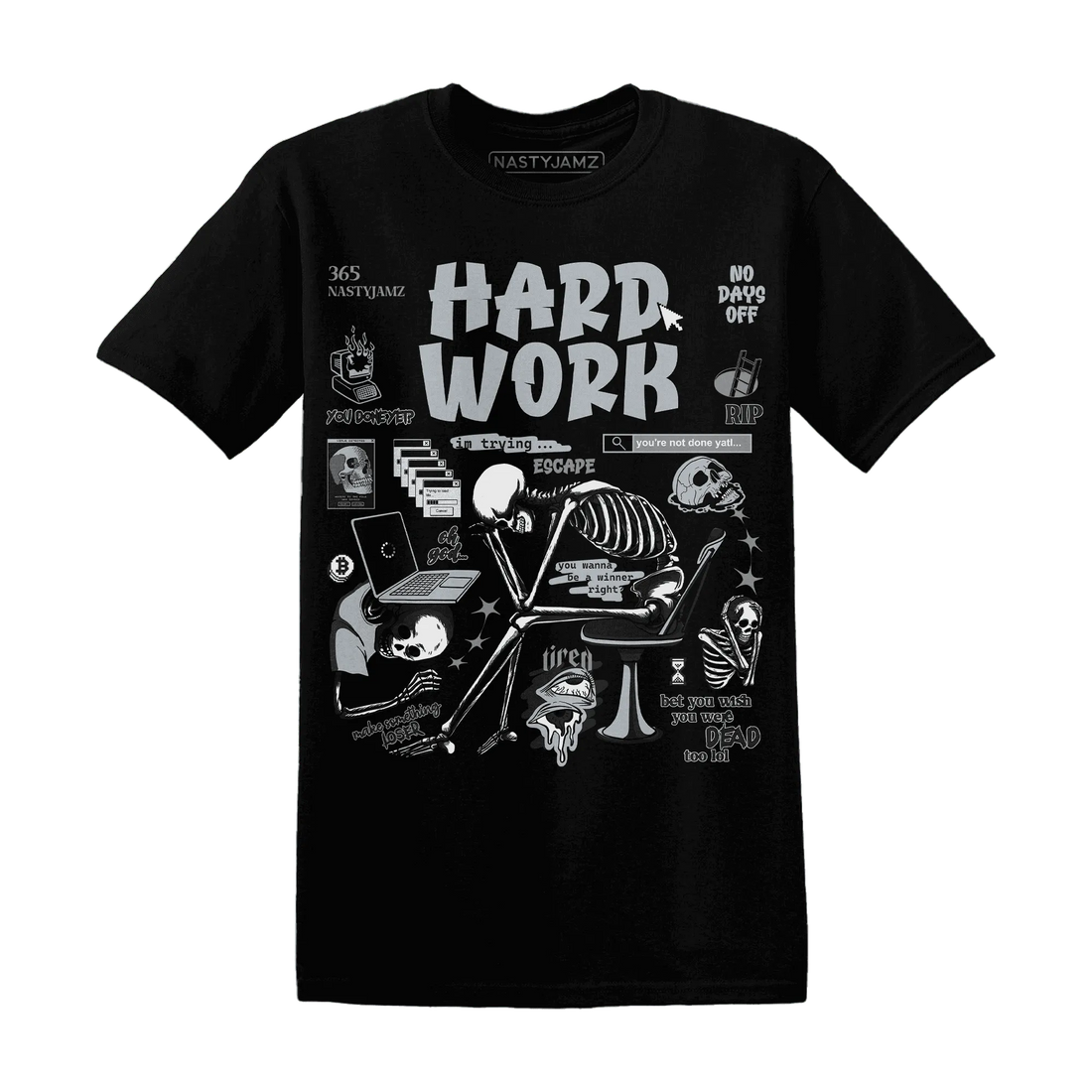 NastyJamz-Wolf-Grey-12s-T-Shirt-Match-Hard-Work