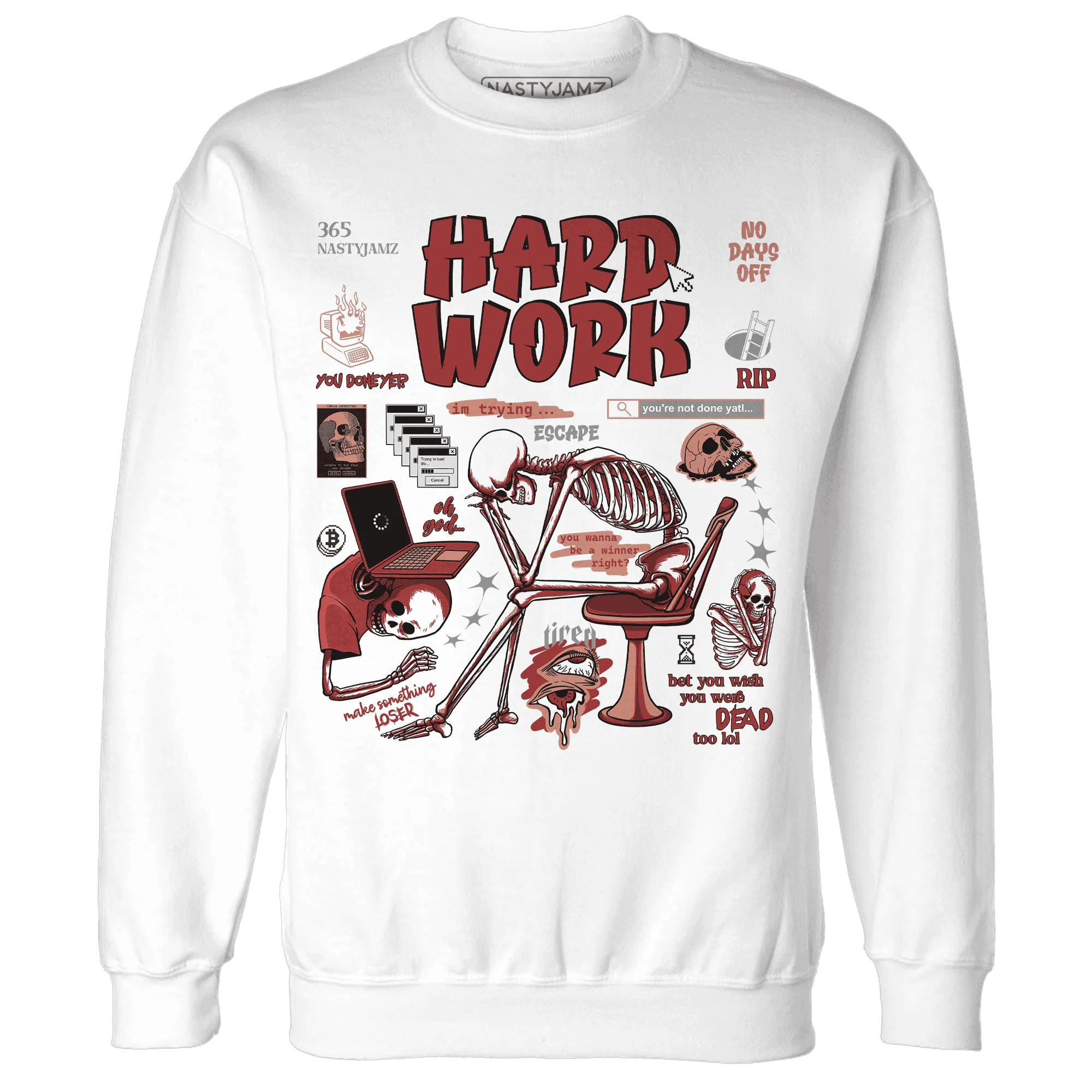 Dune-Red-13s-NastyJamz-Sweatshirt-Match-Hard-Work