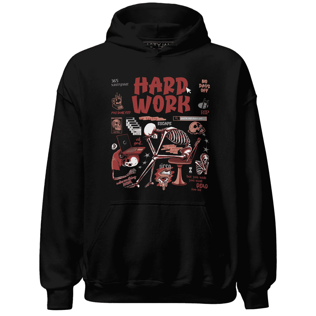NastyJamz-Dune-Red-13s-Hoodie-Match-Hard-Work