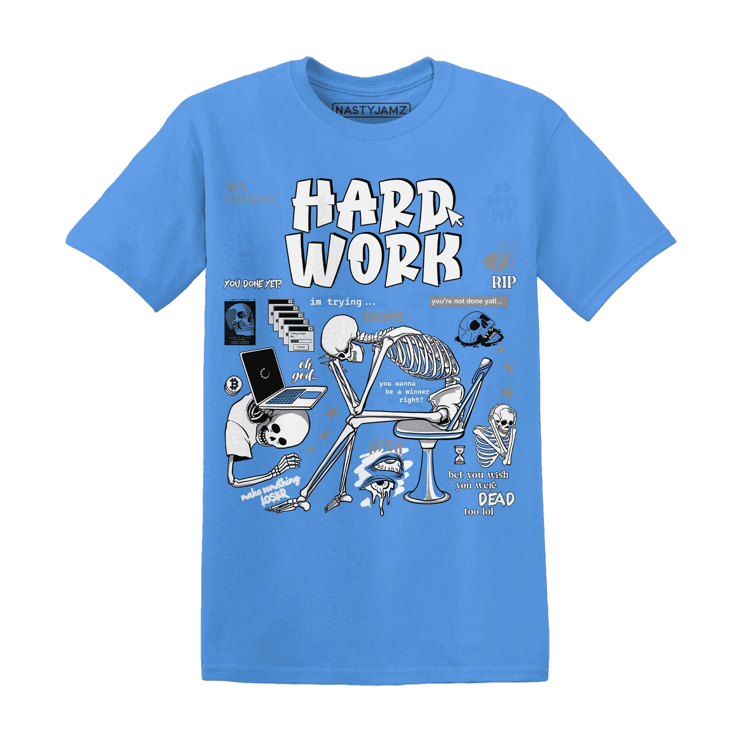 Carolina-Blue-Univercitii-17s-NastyJamz-T-Shirt-Match-Hard-Work