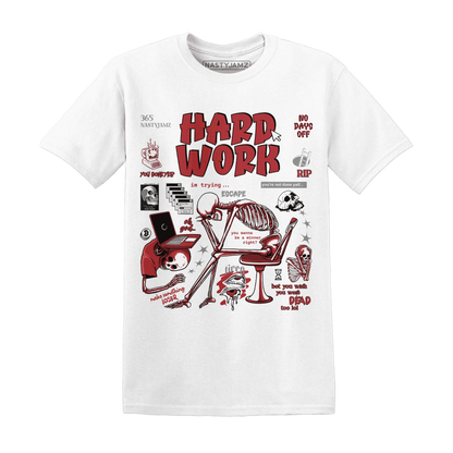 Black-Toe-Reimagined-Red-White-1s-T-Shirt-Match-Hard-Work