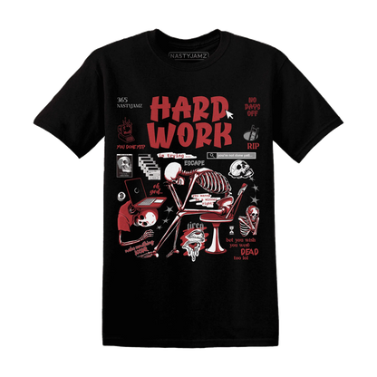 Black-Toe-Reimagined-Red-White-1s-T-Shirt-Match-Hard-Work