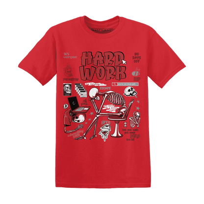 Black-Toe-Reimagined-Red-White-1s-T-Shirt-Match-Hard-Work