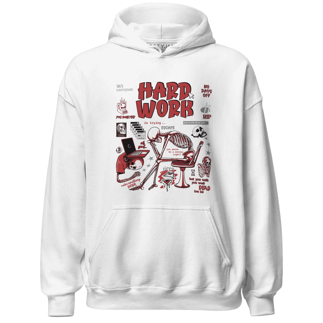 Black-Toe-Reimagined-Red-White-1s-Hoodie-Match-Hard-Work