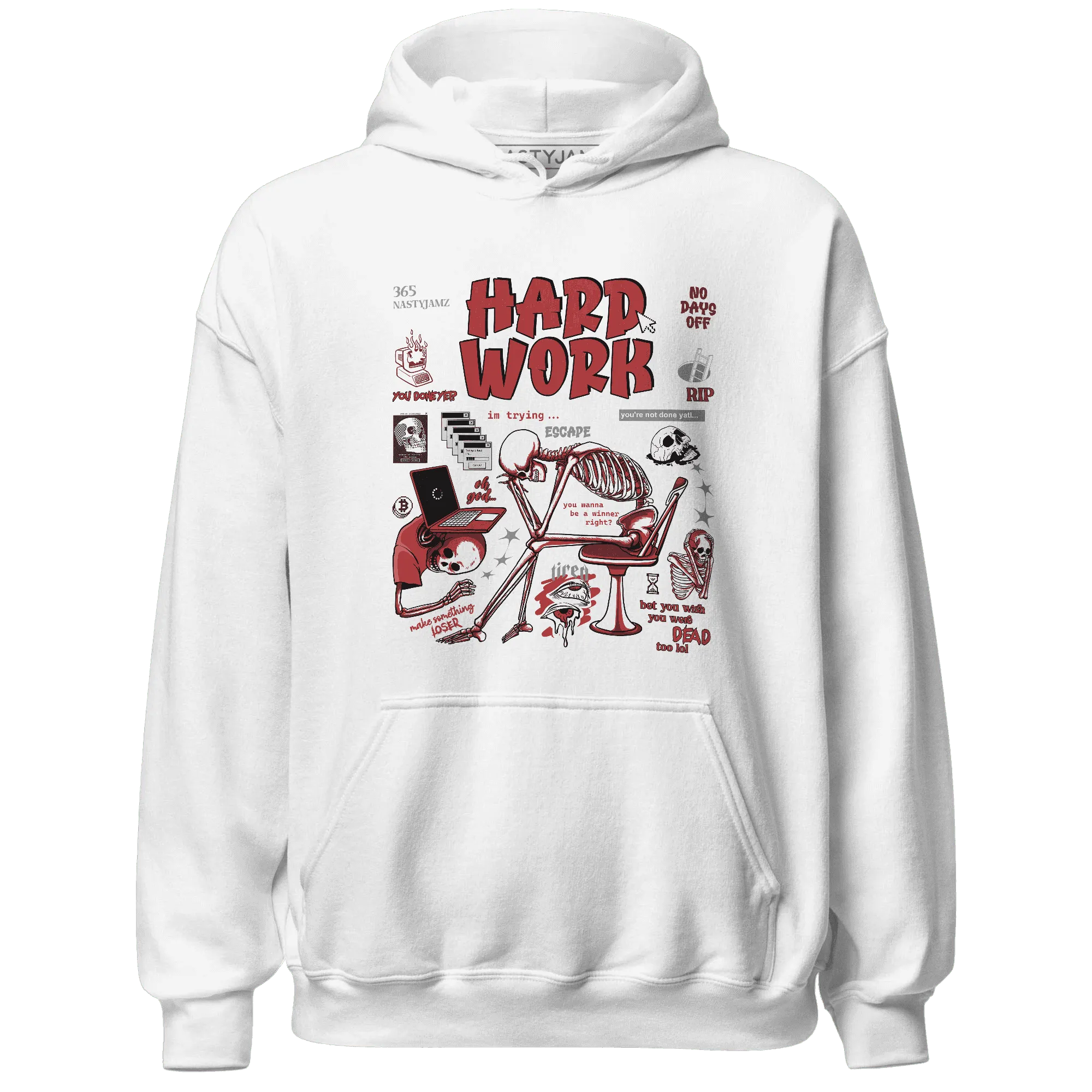 Black-Toe-Reimagined-Red-White-1s-Hoodie-Match-Hard-Work