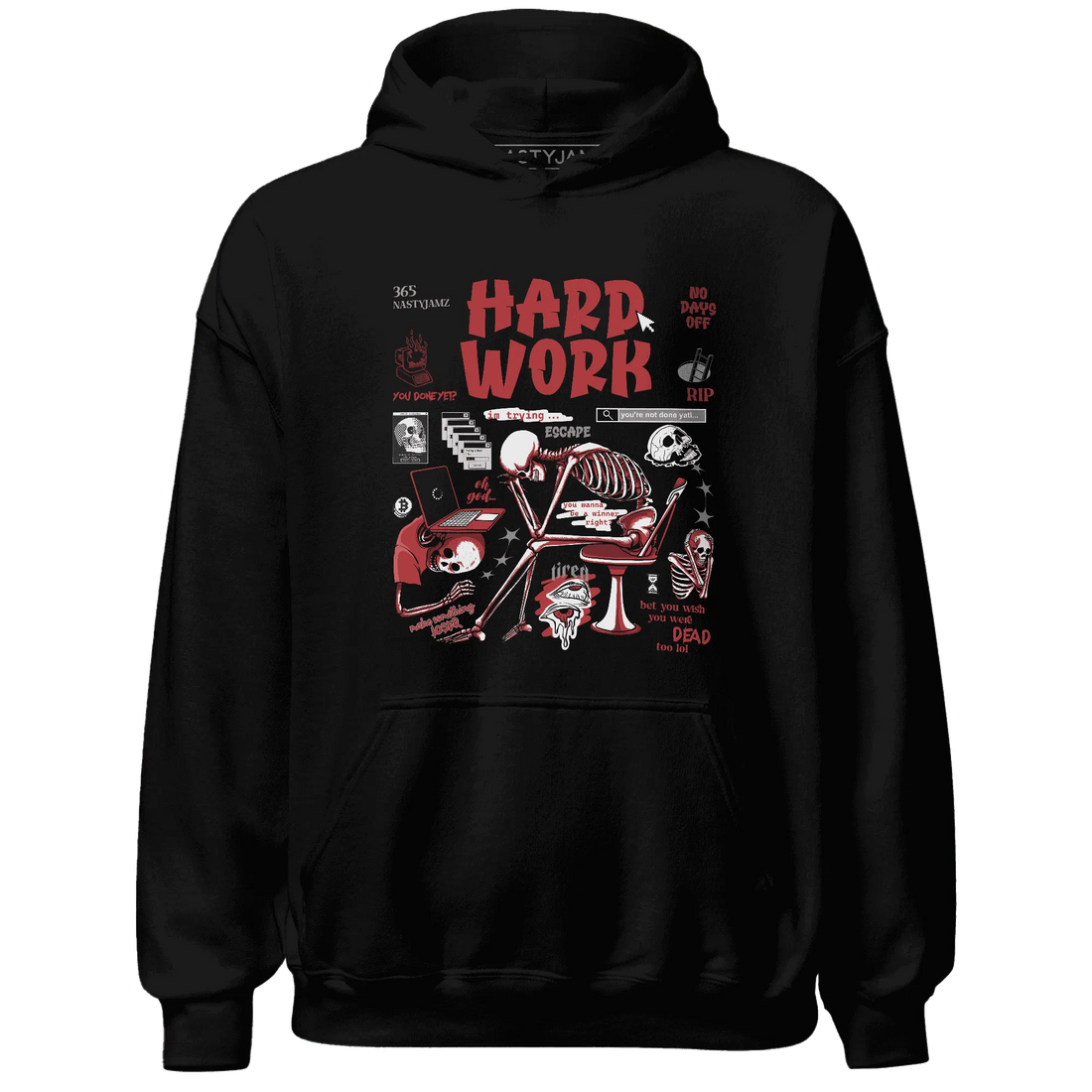 Black-Toe-Reimagined-Red-White-1s-Hoodie-Match-Hard-Work