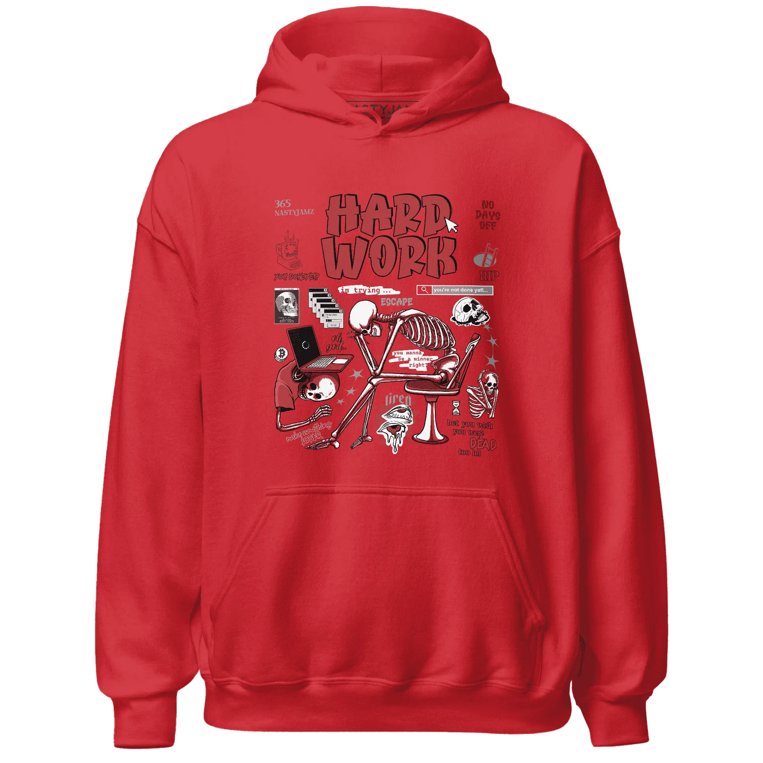 Black-Toe-Reimagined-Red-White-1s-Hoodie-Match-Hard-Work