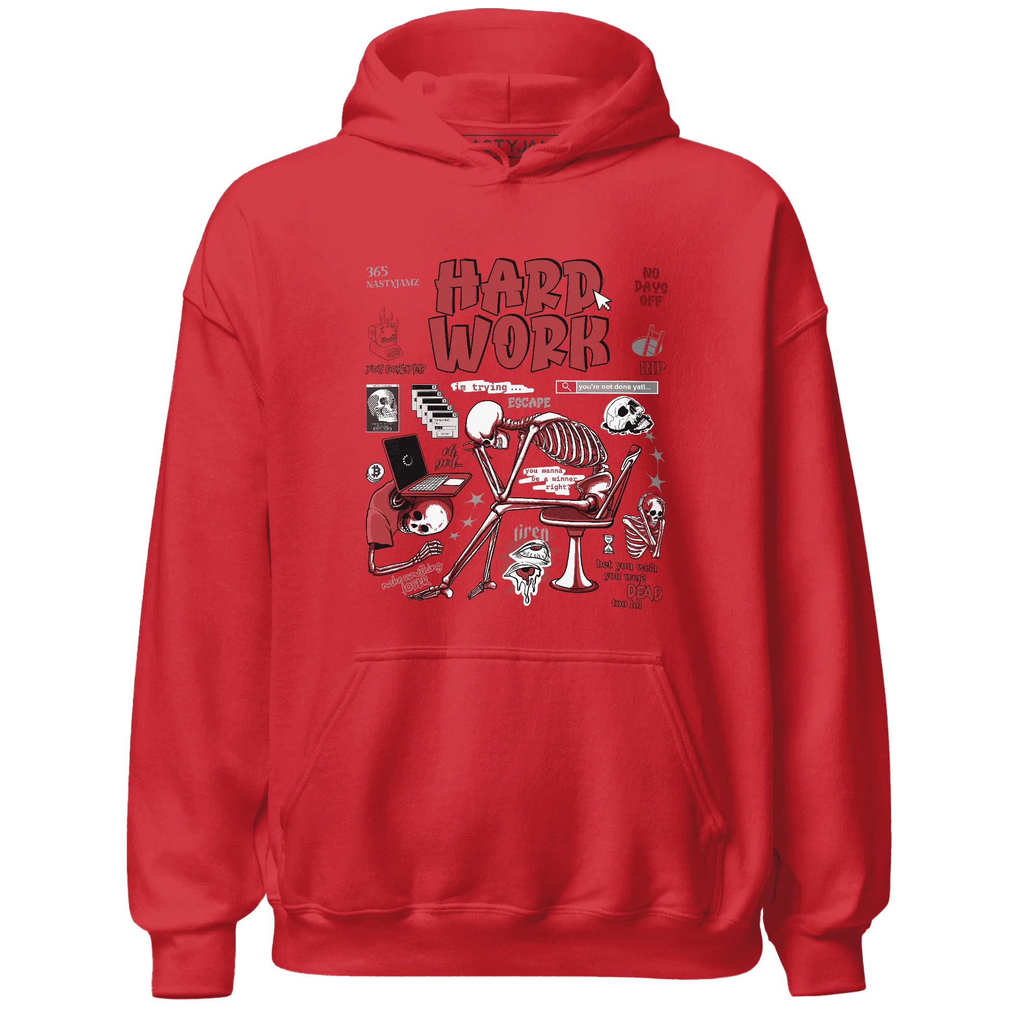 Black-Toe-Reimagined-Red-White-1s-Hoodie-Match-Hard-Work