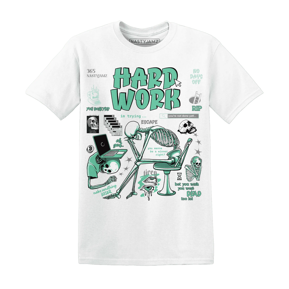 NastyJamz-High-OG-Green-Glow-1s-T-Shirt-Match-Hard-Work