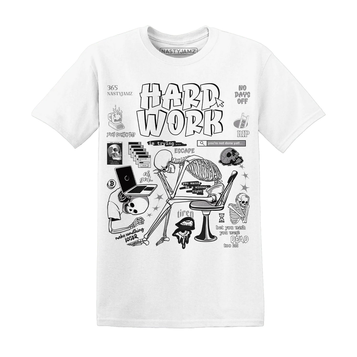 NastyJamz-Low-Mocha-1s-T-Shirt-Match-Hard-Work