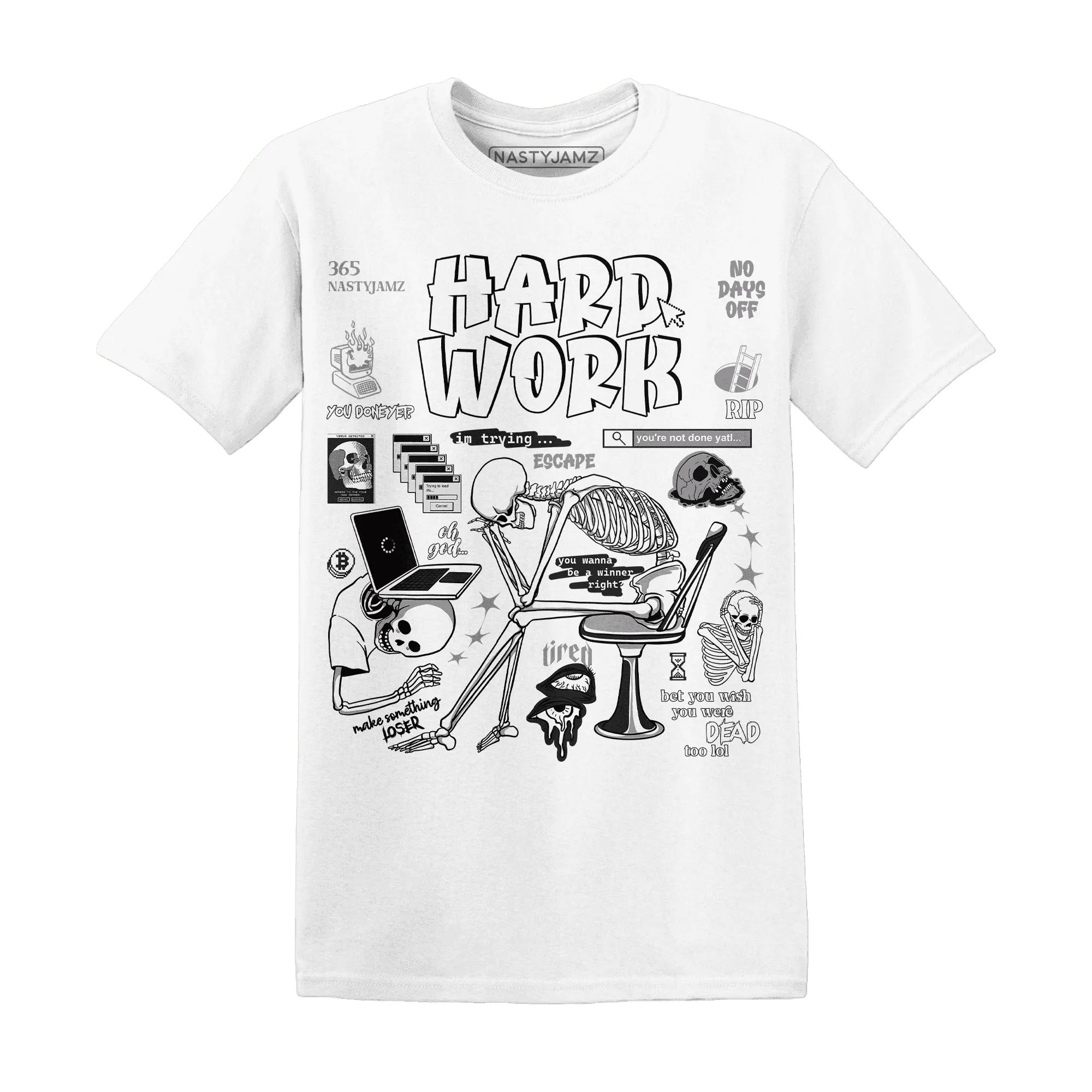 NastyJamz-Low-Mocha-1s-T-Shirt-Match-Hard-Work