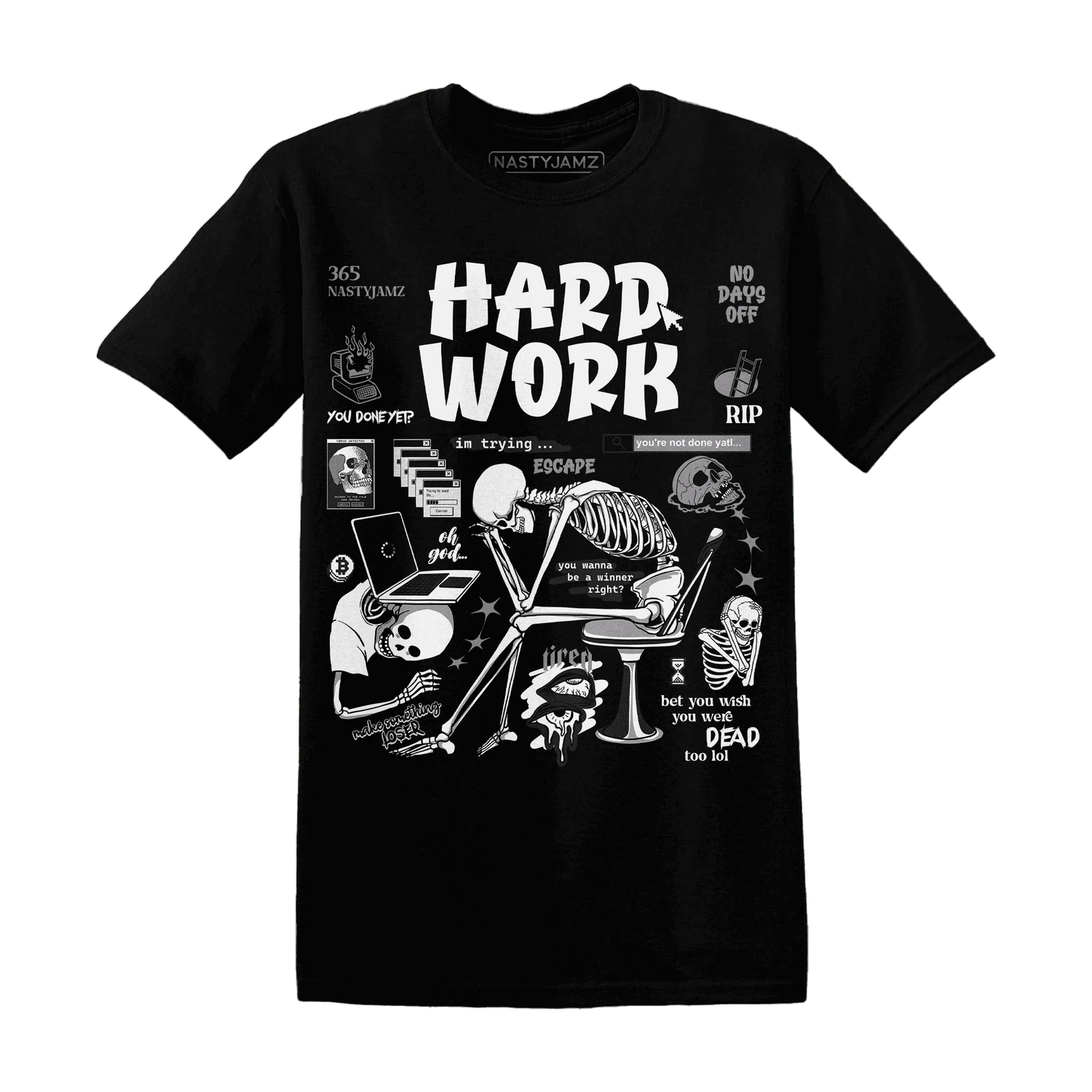 NastyJamz-Low-Mocha-1s-T-Shirt-Match-Hard-Work