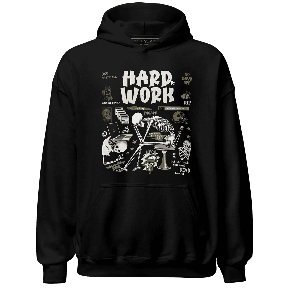NastyJamz-Medium-Olive-1s-Hoodie-Match-Hard-Work
