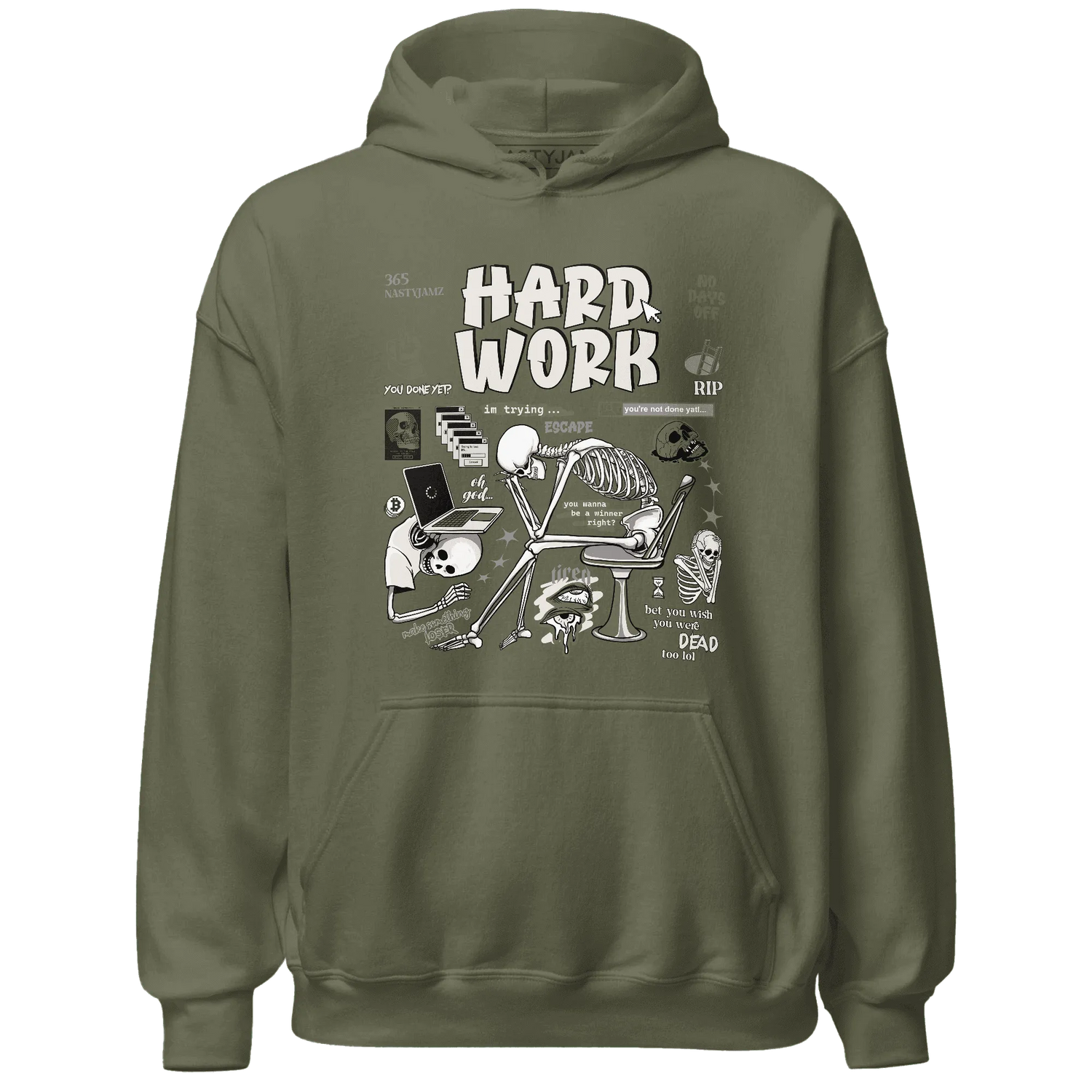NastyJamz-Medium-Olive-1s-Hoodie-Match-Hard-Work