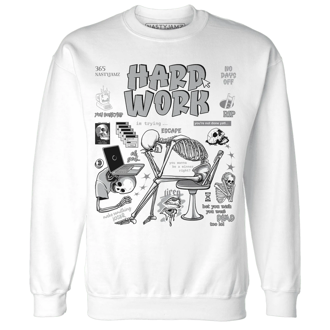 NastyJamz-Wolf-Grey-1s-Sweatshirt-Match-Hard-Work