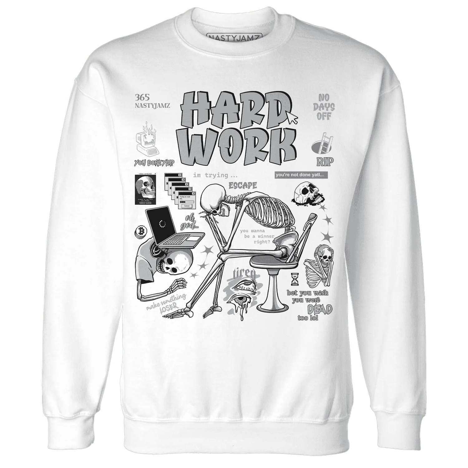 NastyJamz-Wolf-Grey-1s-Sweatshirt-Match-Hard-Work