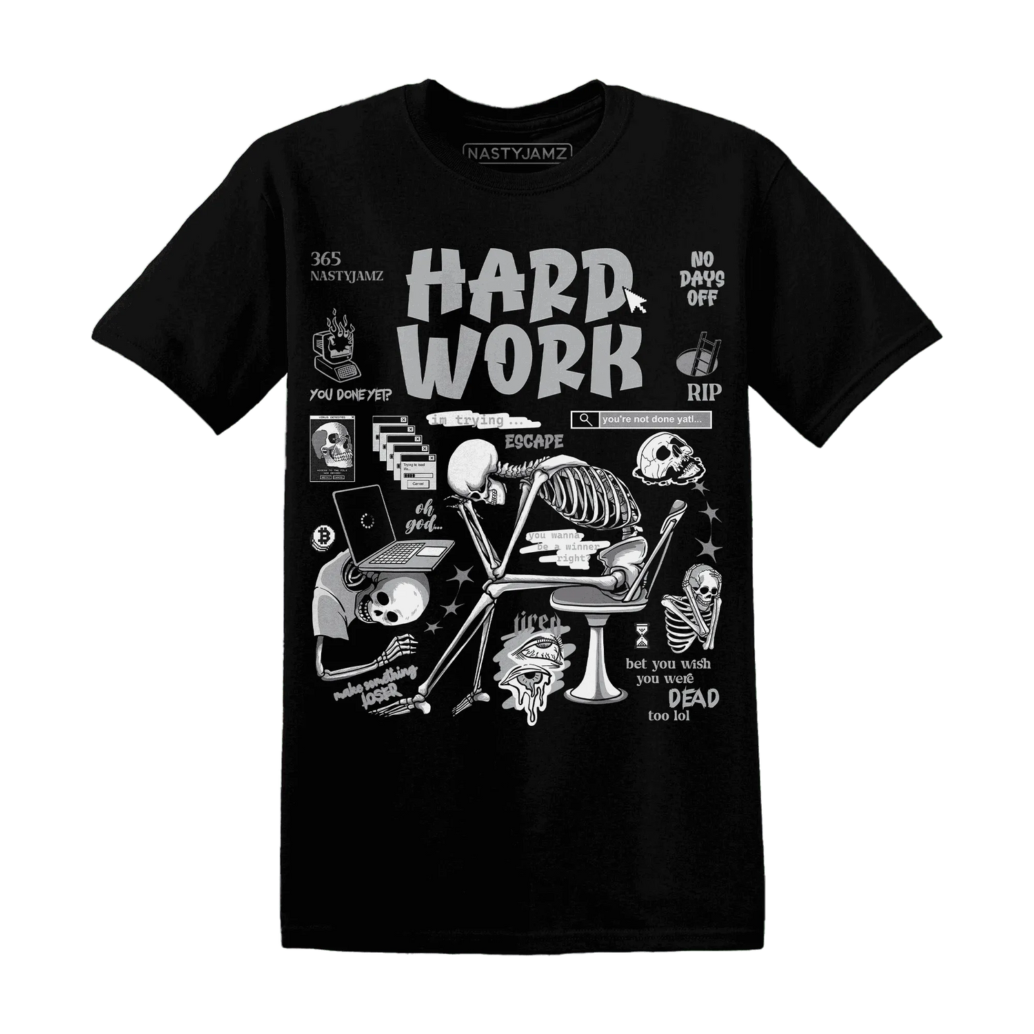NastyJamz-Wolf-Grey-1s-T-Shirt-Match-Hard-Work