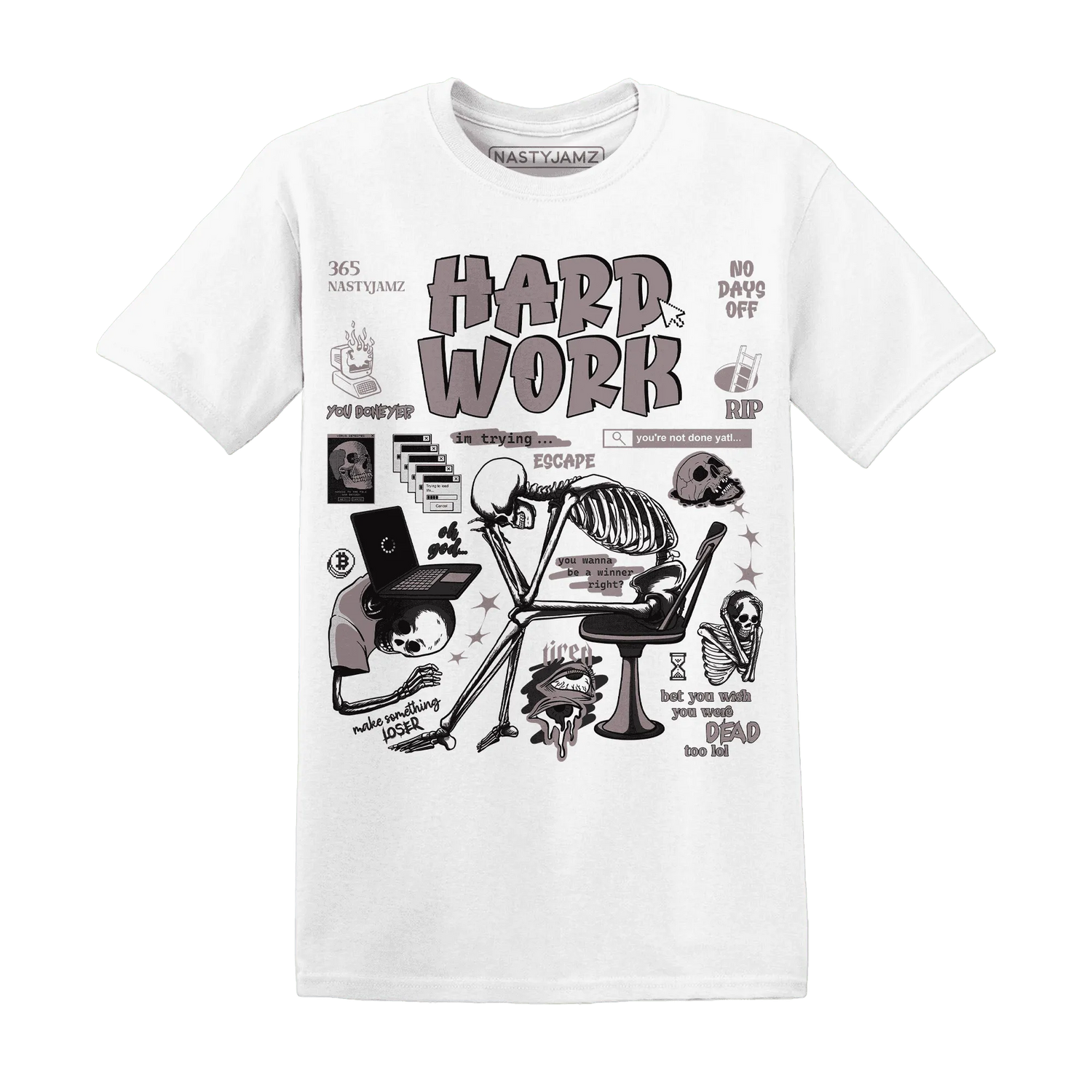 NastyJamz-Black-Violet-Ore-3s-T-Shirt-Match-Hard-Work