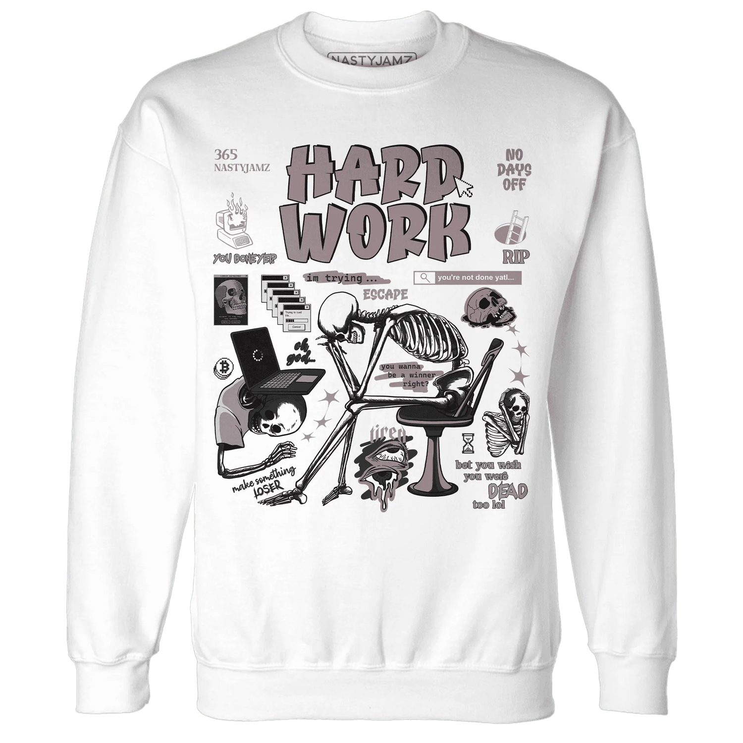 NastyJamz-Black-Violet-Ore-3s-Sweatshirt-Match-Hard-Work