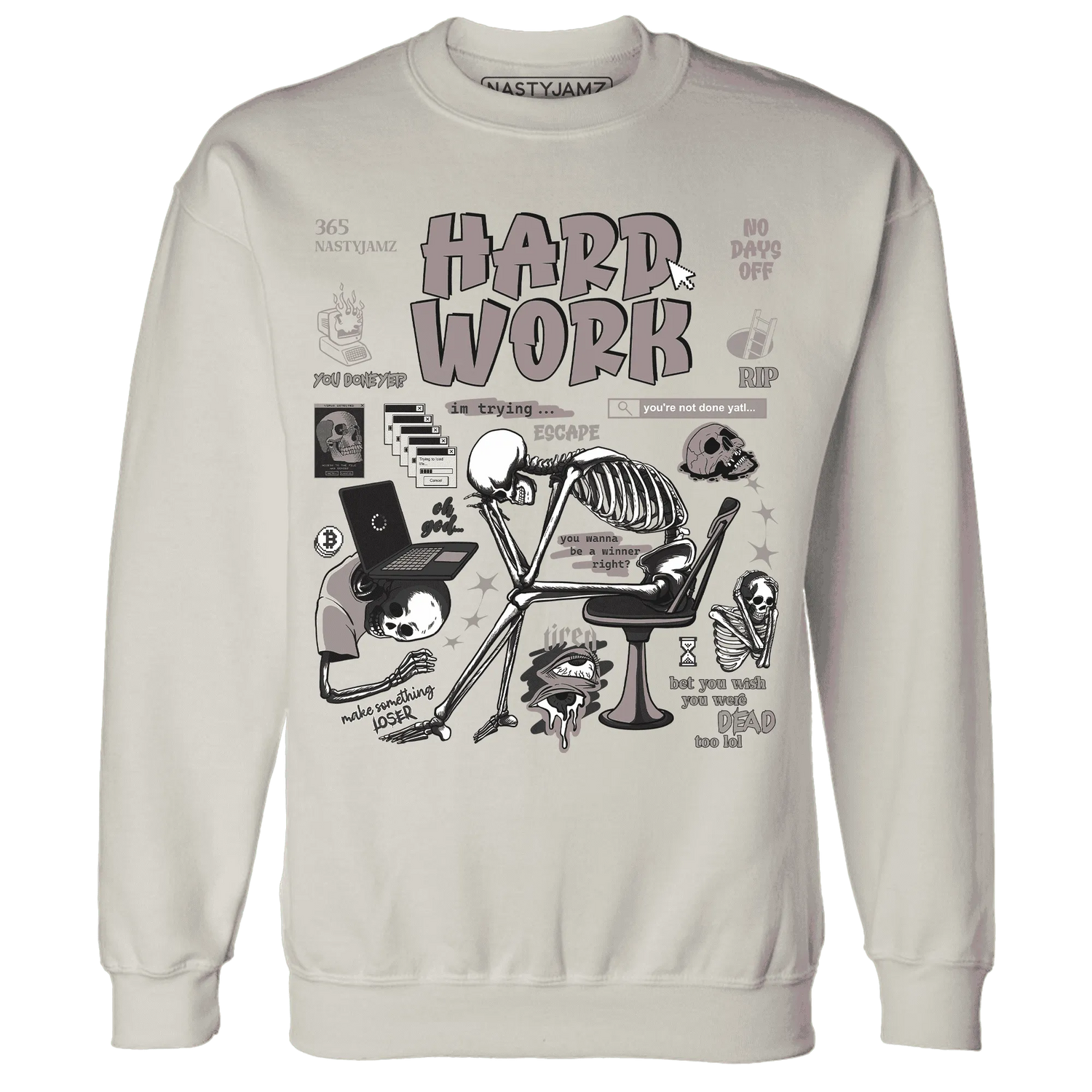 NastyJamz-Black-Violet-Ore-3s-Sweatshirt-Match-Hard-Work