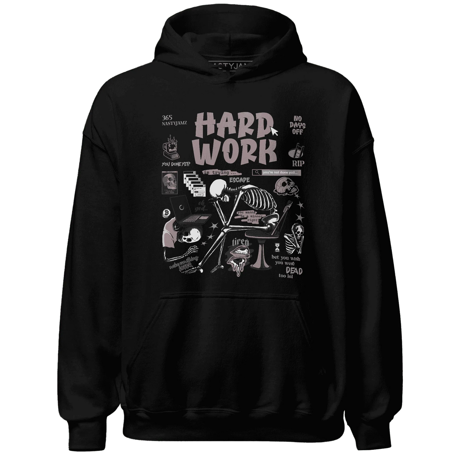 NastyJamz-Black-Violet-Ore-3s-Hoodie-Match-Hard-Work