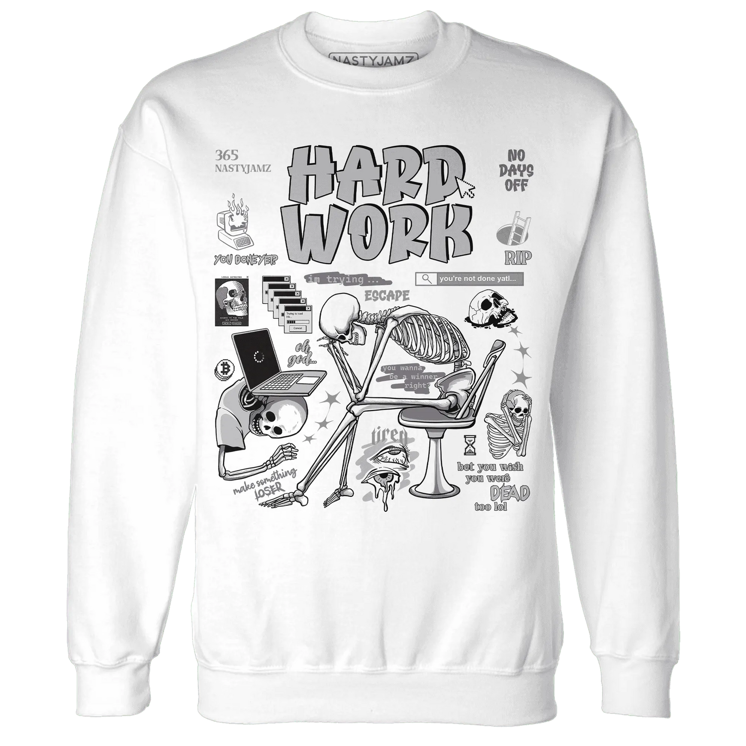 NastyJamz-Cement-Grey-3s-Sweatshirt-Match-Hard-Work