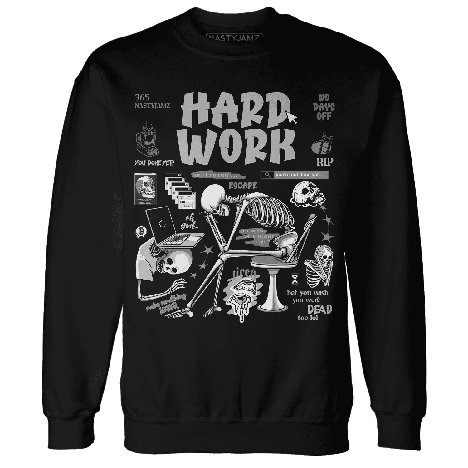 NastyJamz-Cement-Grey-3s-Sweatshirt-Match-Hard-Work
