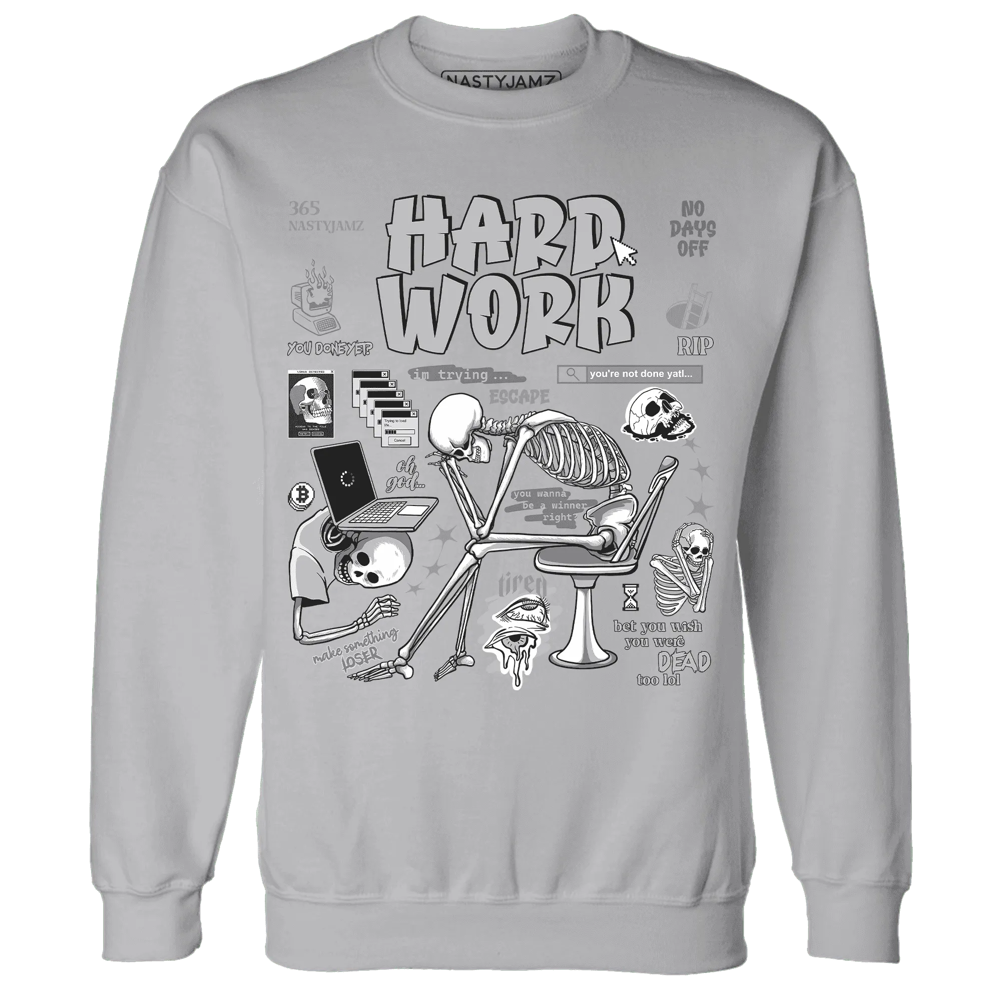 NastyJamz-Cement-Grey-3s-Sweatshirt-Match-Hard-Work