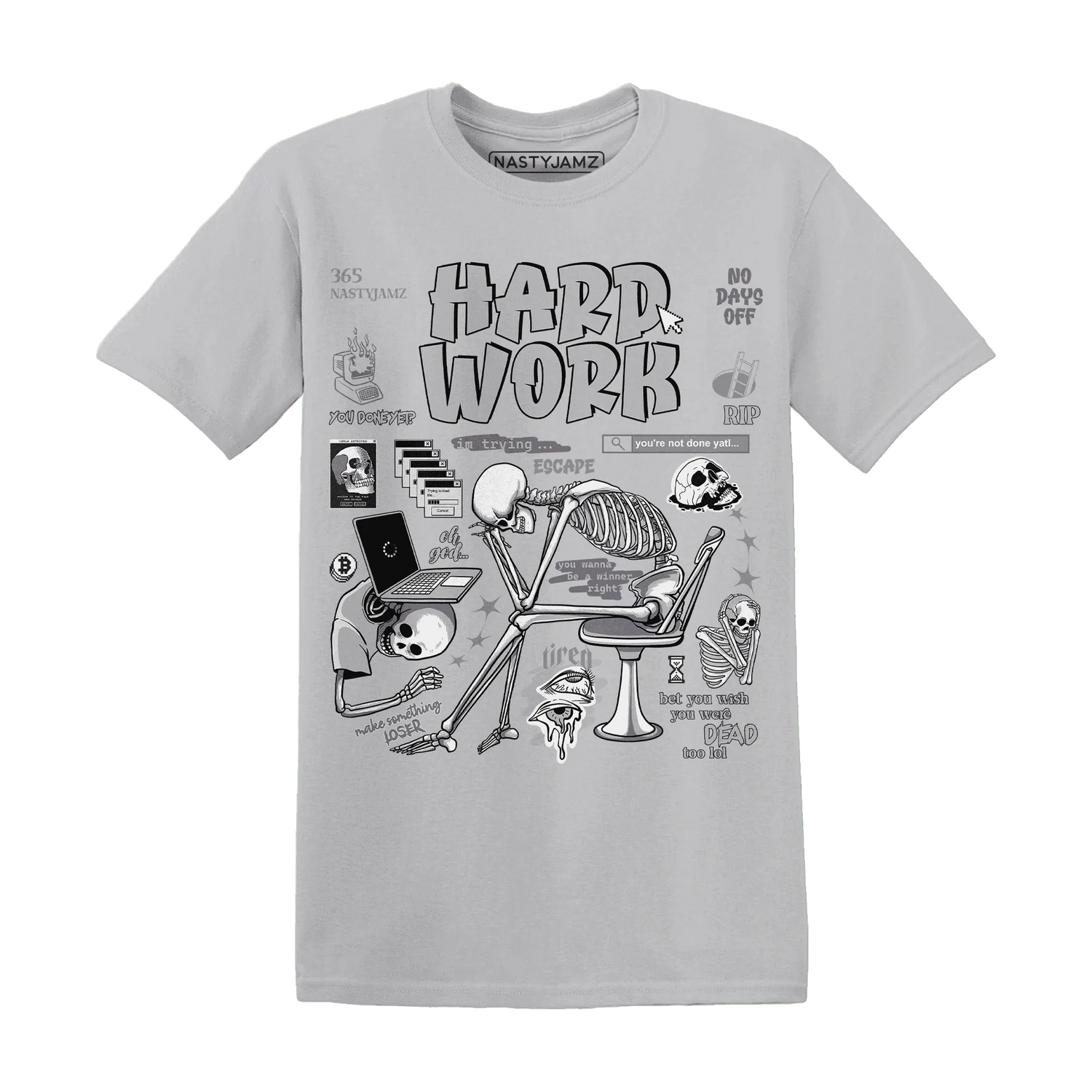 Cement-Grey-3s-NastyJamz-T-Shirt-Match-Hard-Work
