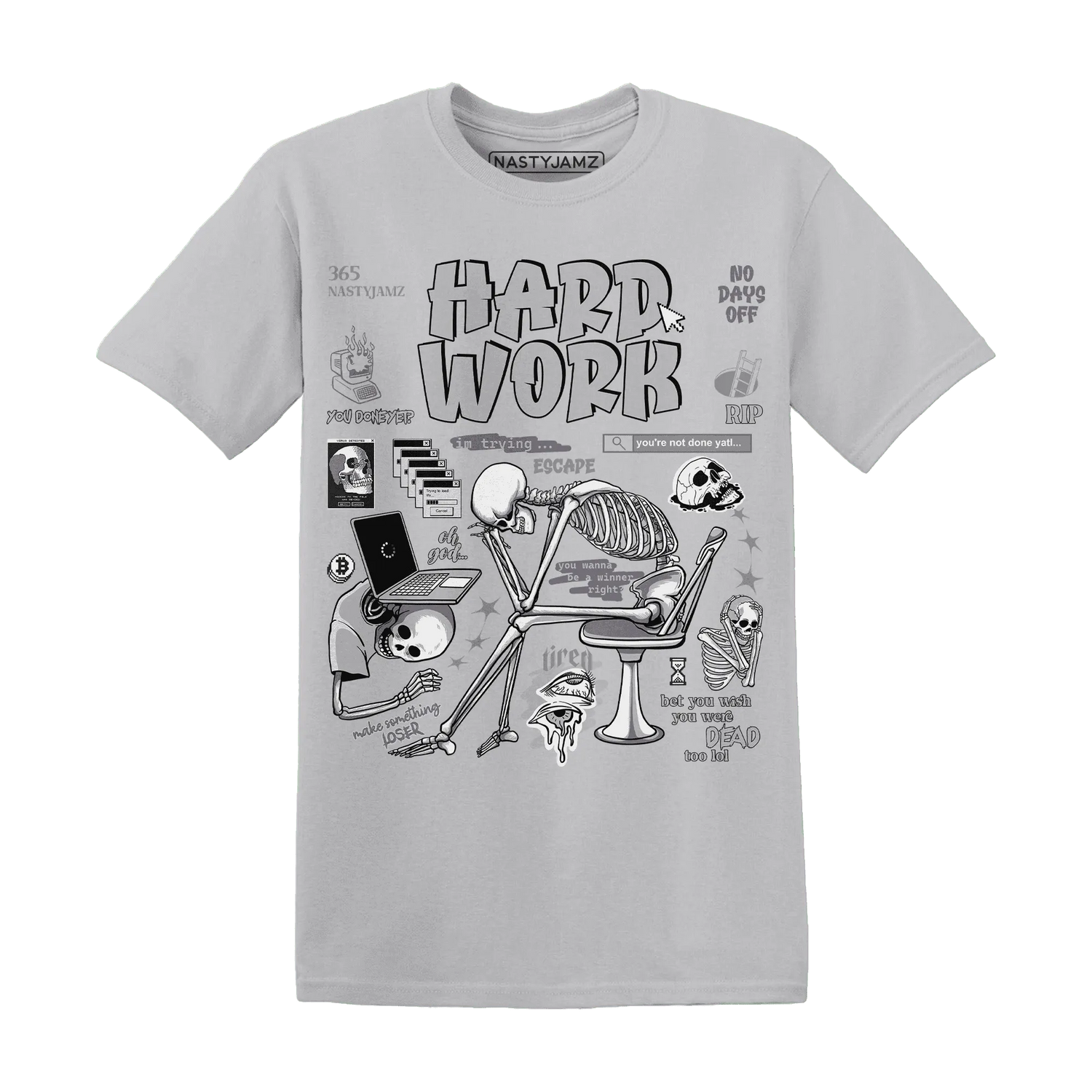 NastyJamz-Cement-Grey-3s-T-Shirt-Match-Hard-Work