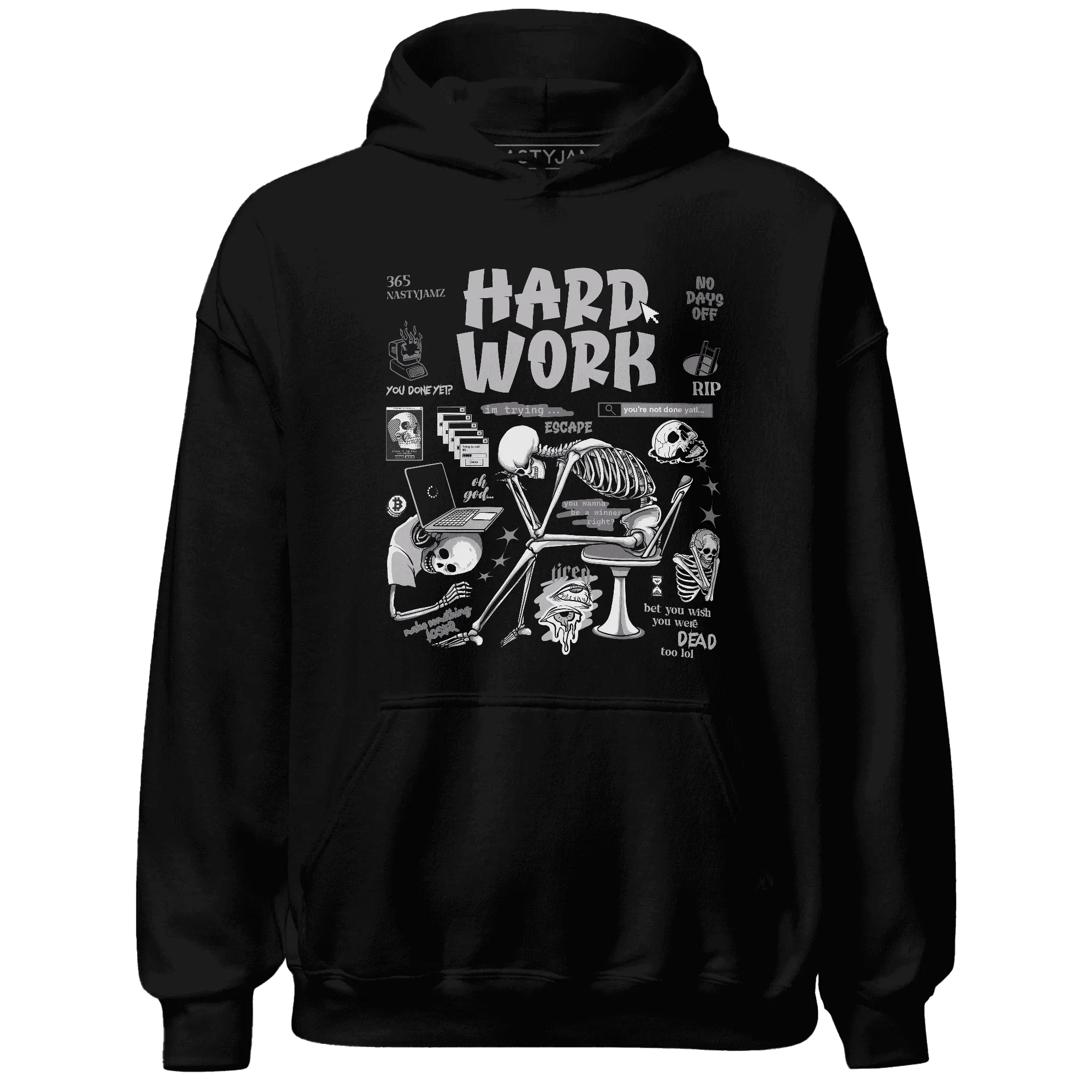 Cement-Grey-3s-NastyJamz-Hoodie-Match-Hard-Work