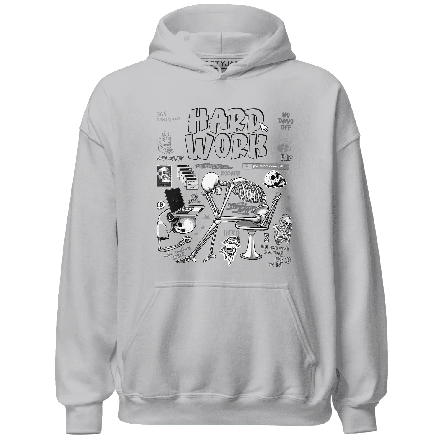 Cement-Grey-3s-NastyJamz-Hoodie-Match-Hard-Work
