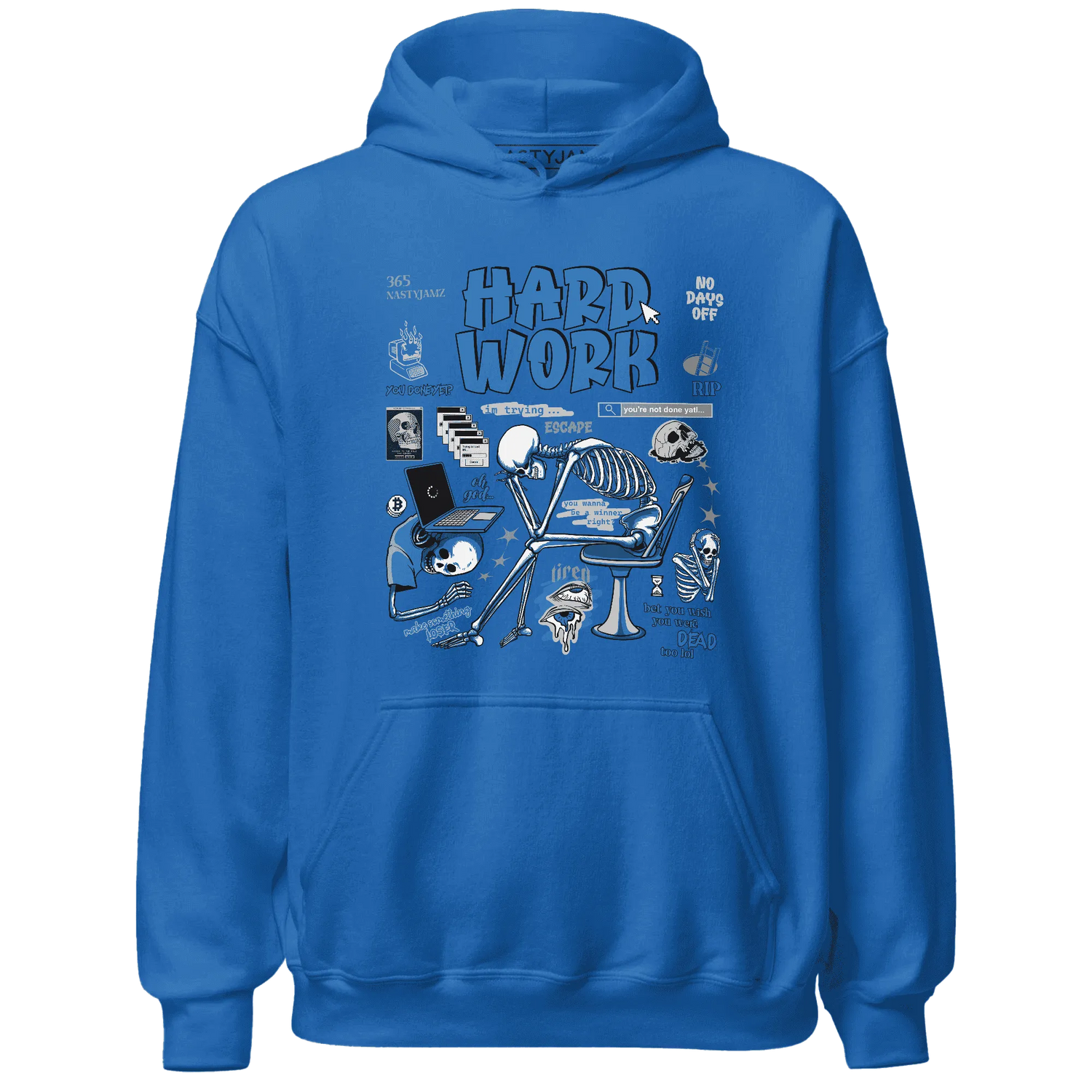 Industrial-Blue-4s-NastyJamz-Hoodie-Match-Hard-Work