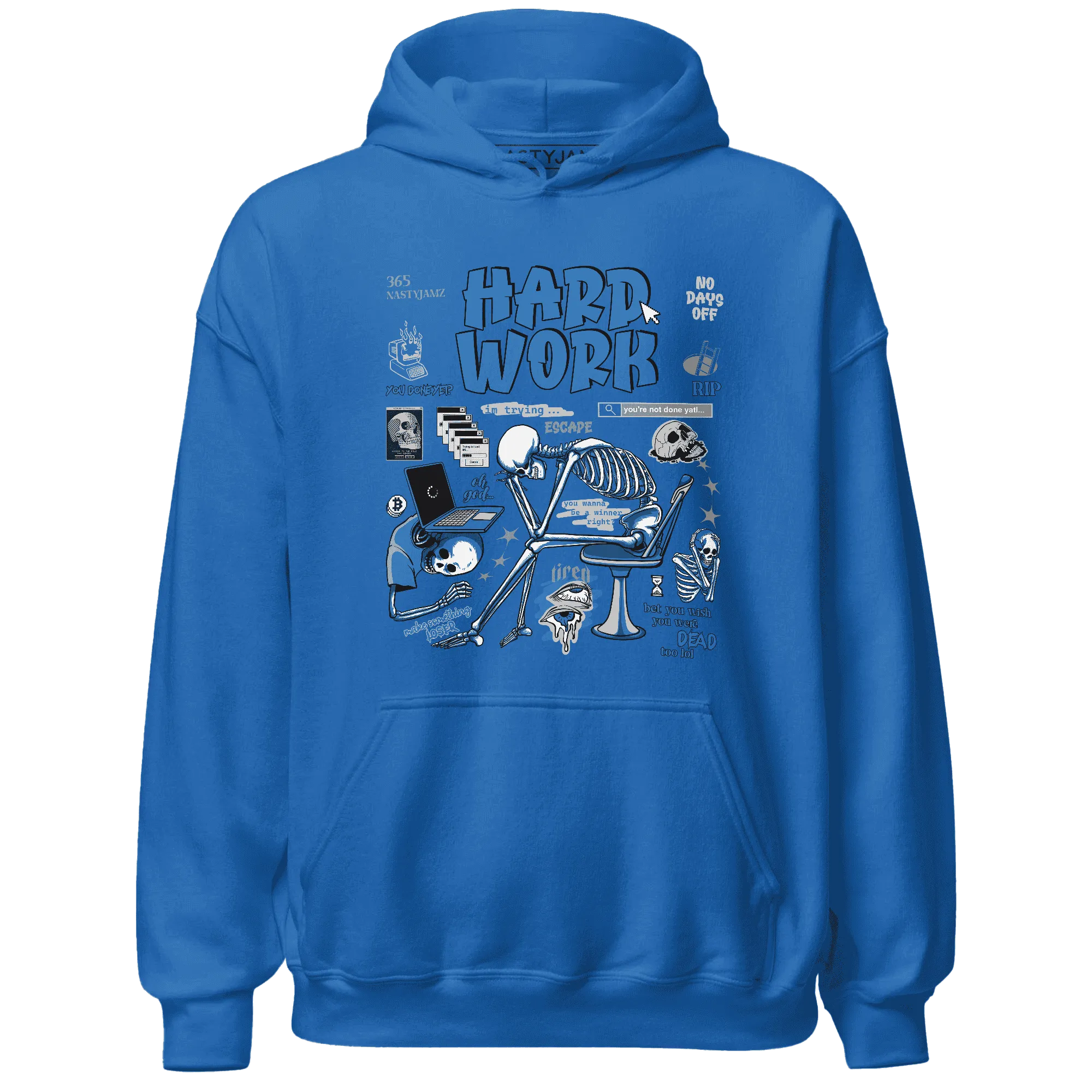 Industrial-Blue-4s-NastyJamz-Hoodie-Match-Hard-Work