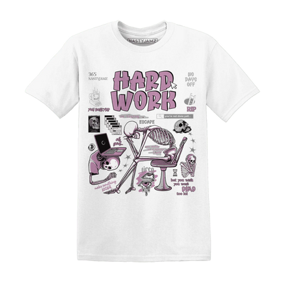 Orchid-Neutral-Grey-Black-White-4s-T-Shirt-Match-Hard-Work