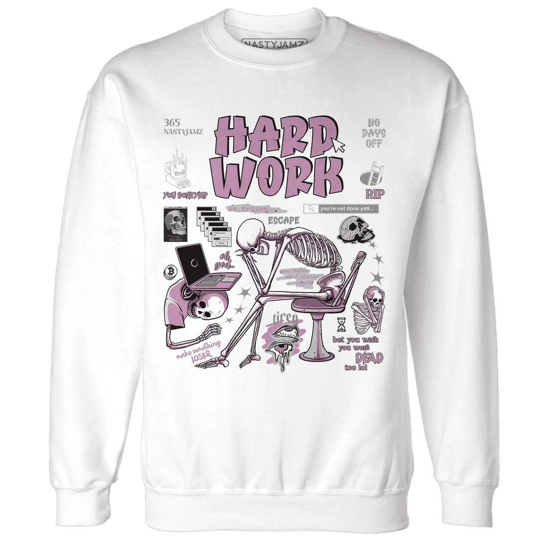 Orchid-Neutral-Grey-Black-White-4s-Sweatshirt-Match-Hard-Work