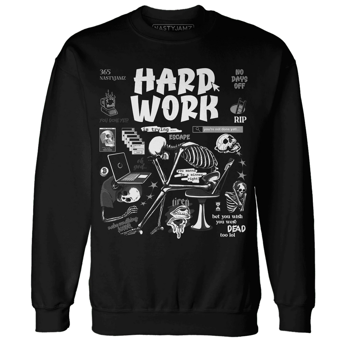 NastyJamz-White-Thunder-4s-Sweatshirt-Match-Hard-Work