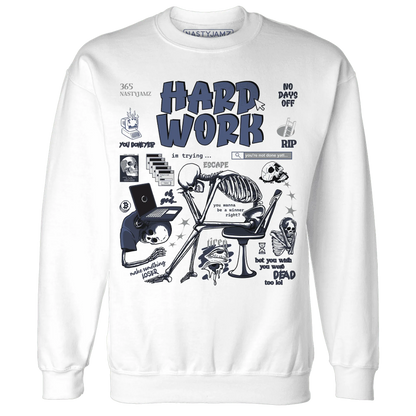 NastyJamz-White-Navy-6s-Sweatshirt-Match-Hard-Work