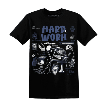 NastyJamz-White-Navy-6s-T-Shirt-Match-Hard-Work