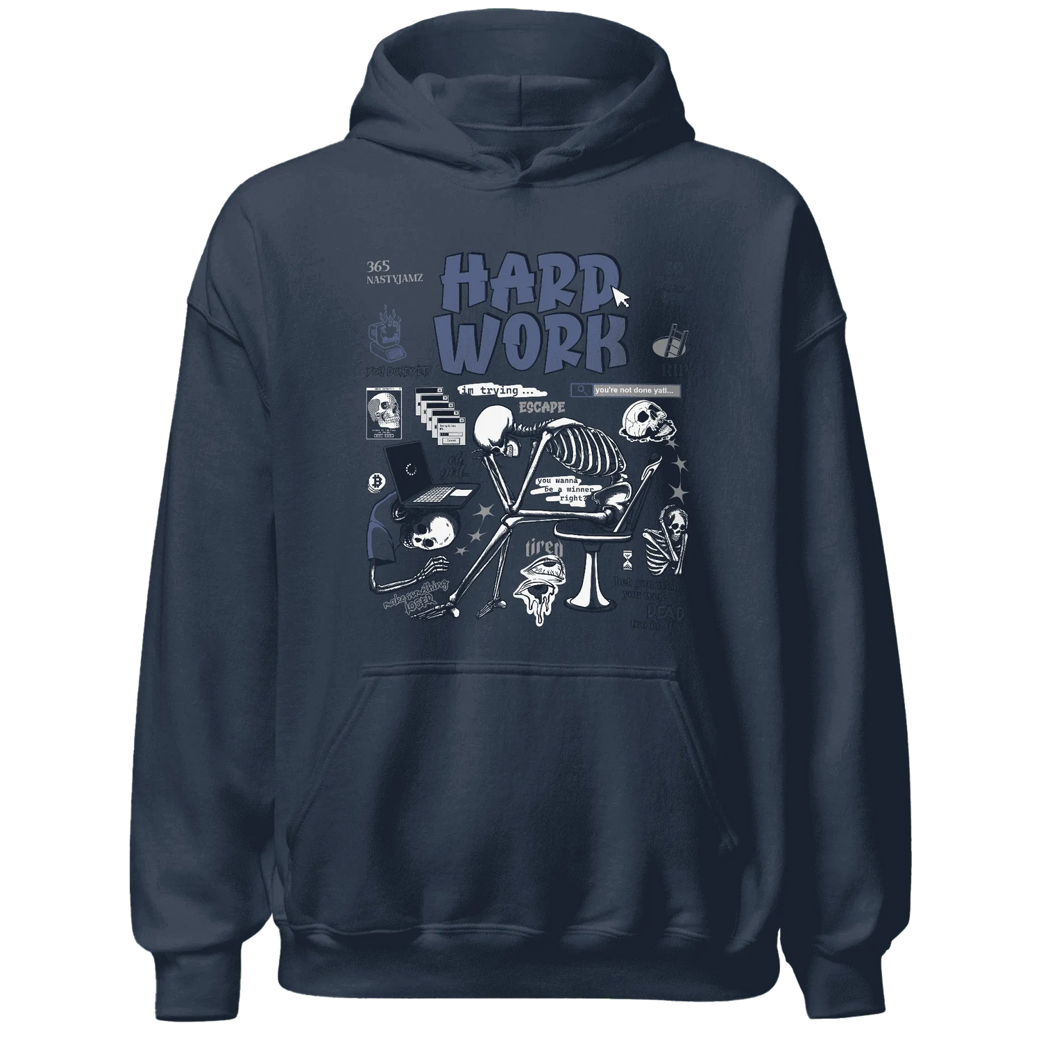 NastyJamz-White-Navy-6s-Hoodie-Match-Hard-Work