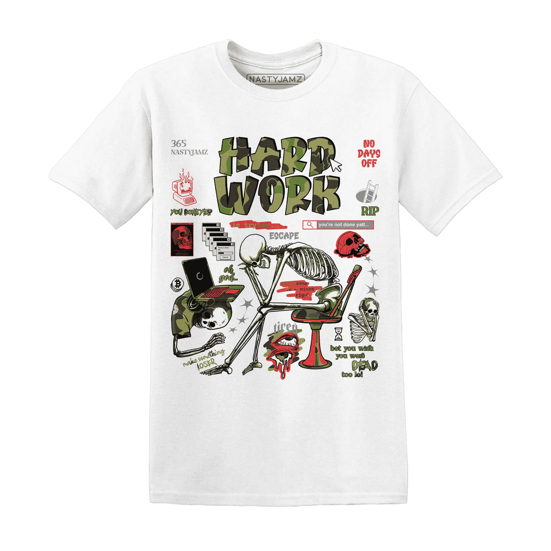 AM-90-Dark-Sage-Solar-Red-T-Shirt-Match-Hard-Work