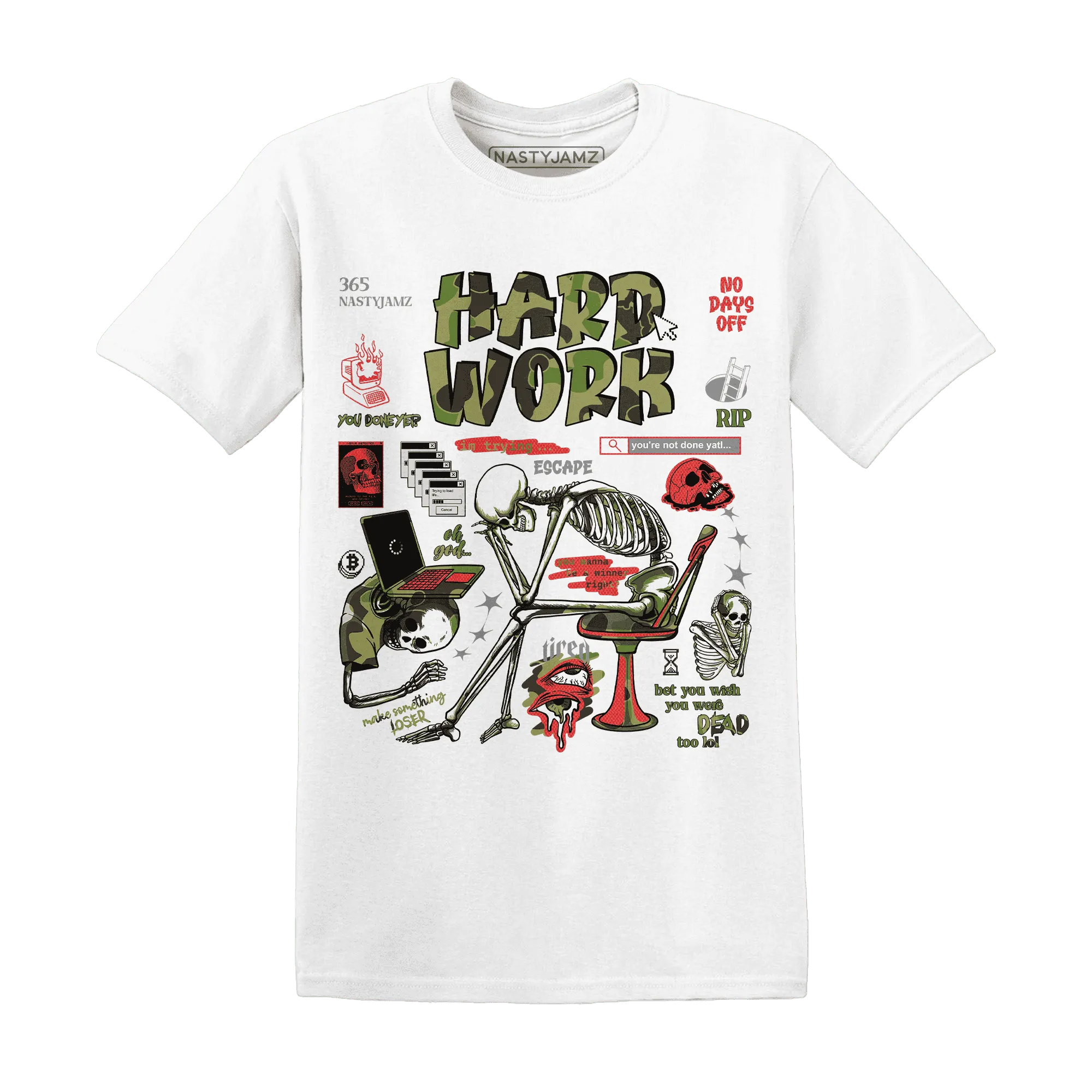 AM-90-Dark-Sage-Solar-Red-T-Shirt-Match-Hard-Work