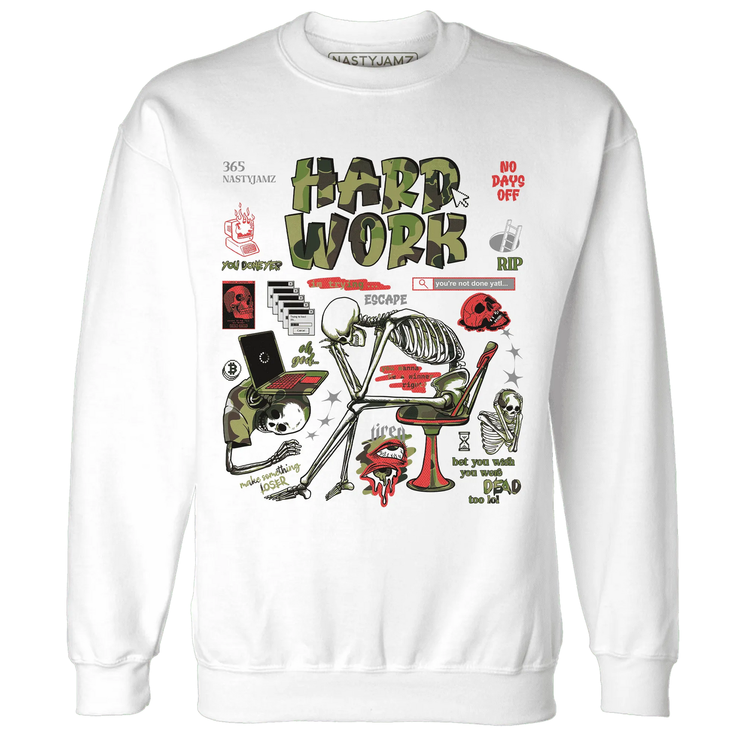 AM-90-Dark-Sage-Solar-Red-Sweatshirt-Match-Hard-Work