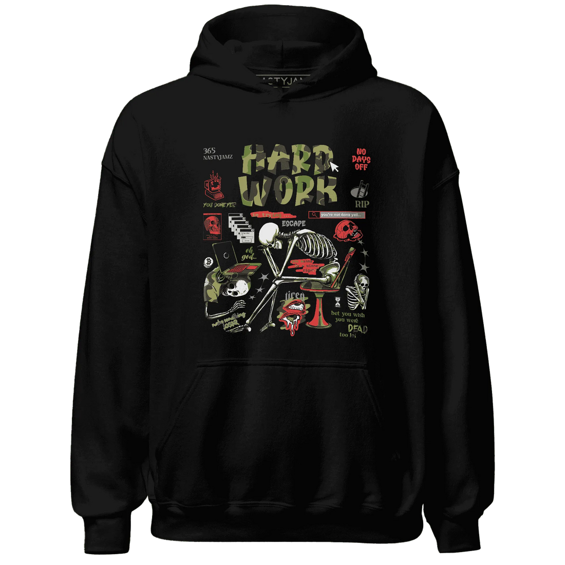 AM-90-Dark-Sage-Solar-Red-Hoodie-Match-Hard-Work