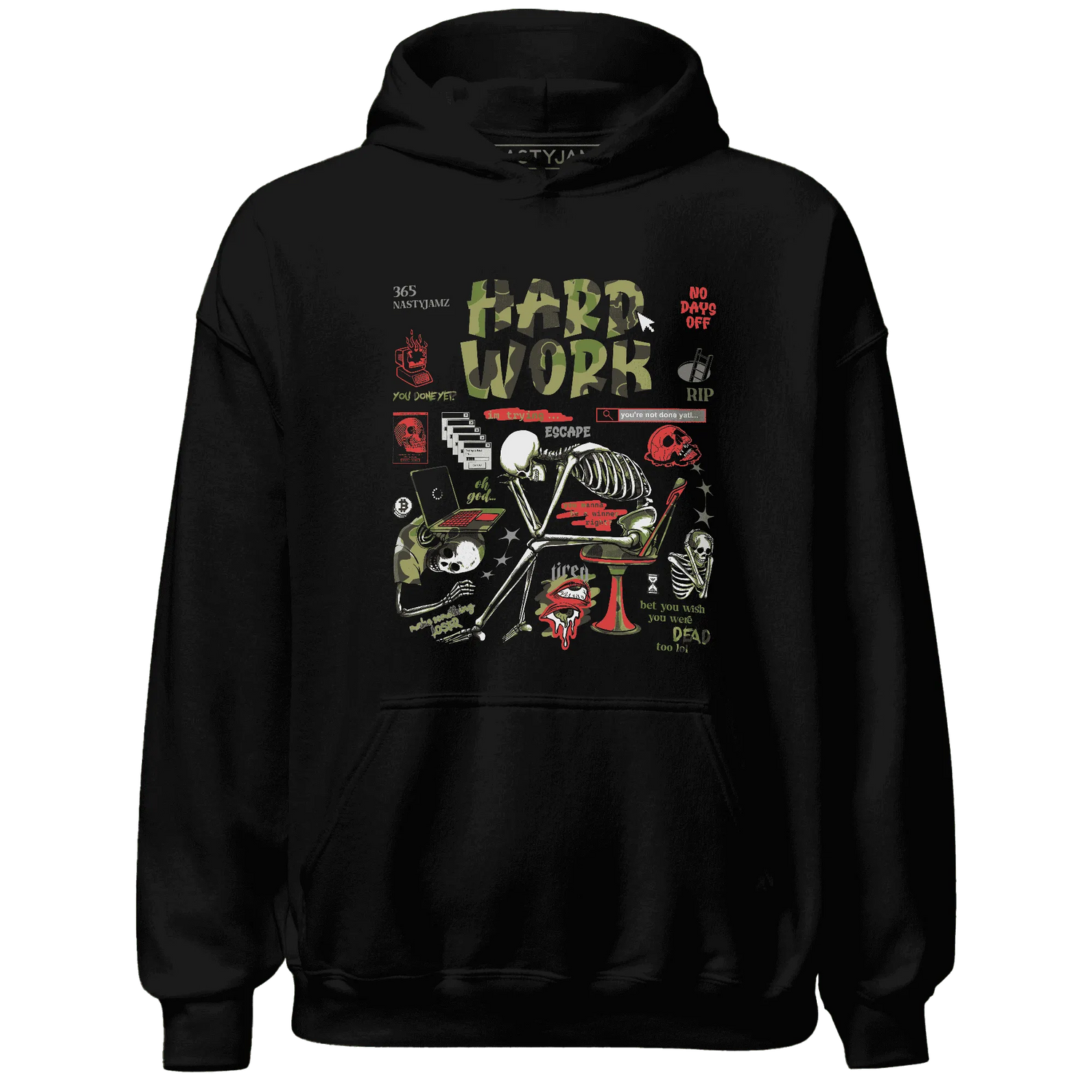 AM-90-Dark-Sage-Solar-Red-Hoodie-Match-Hard-Work