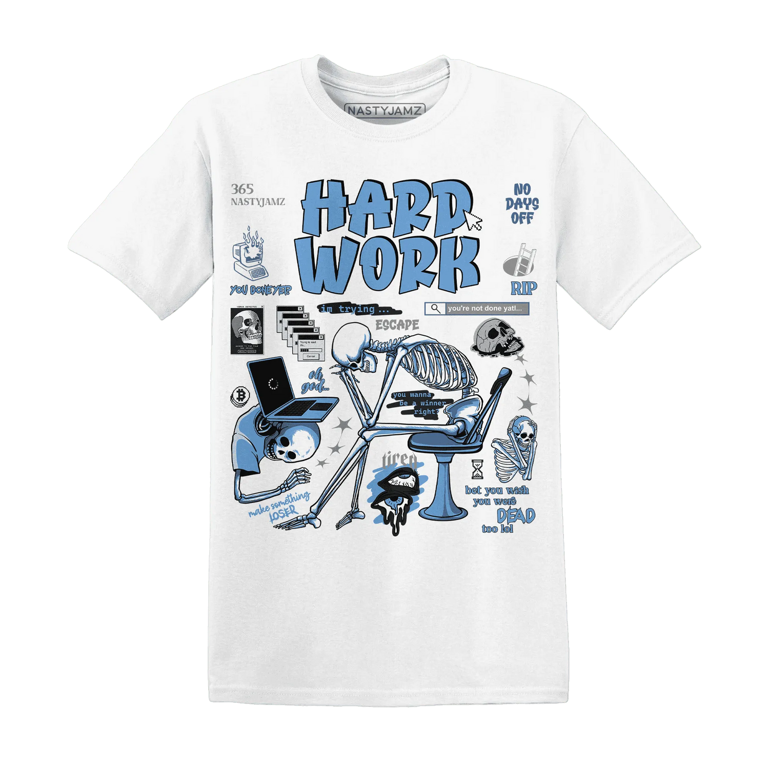 NastyJamz-AM-Plus-Black-Univercitii-Blue-T-Shirt-Match-Hard-Work
