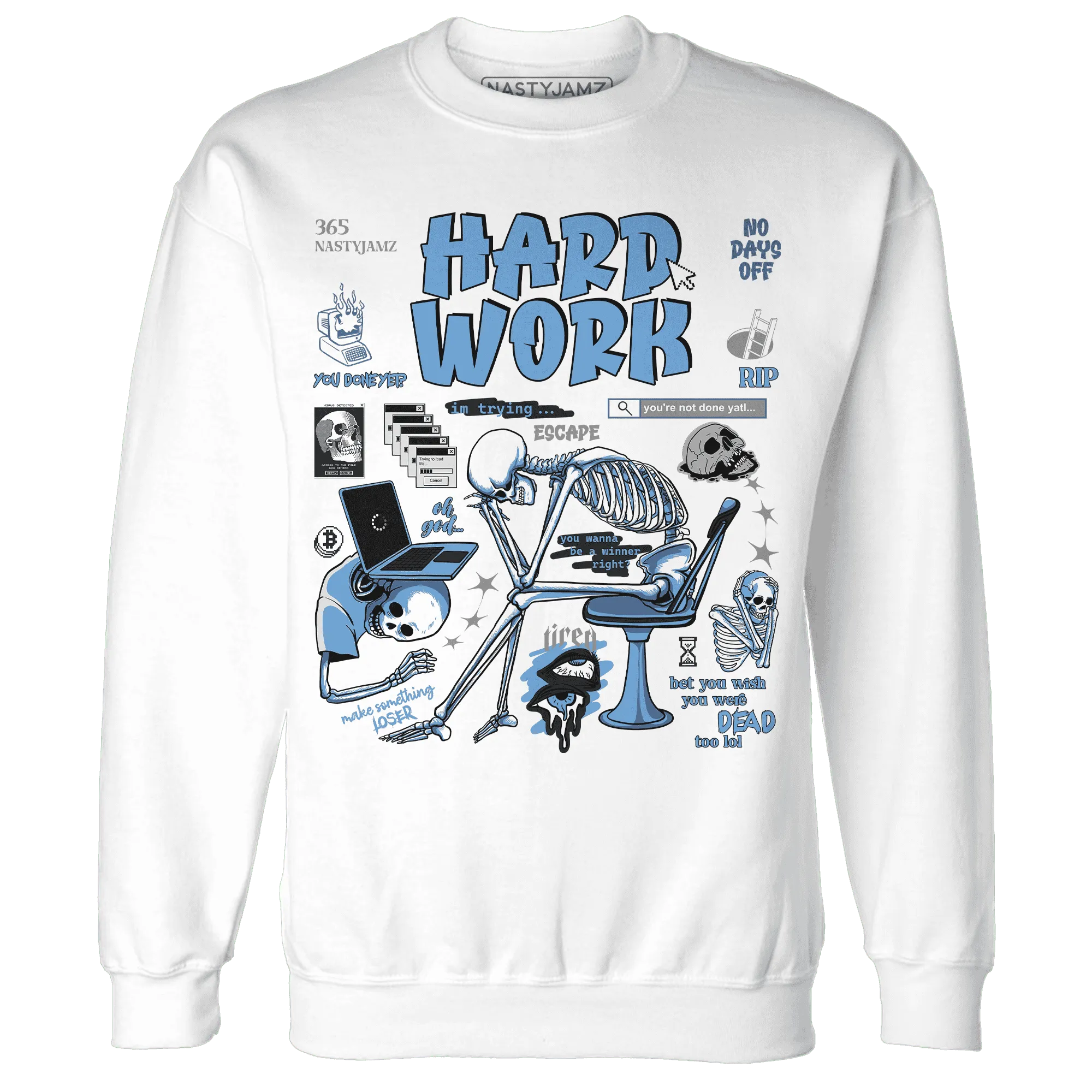 NastyJamz-AM-Plus-Black-Univercitii-Blue-Sweatshirt-Match-Hard-Work